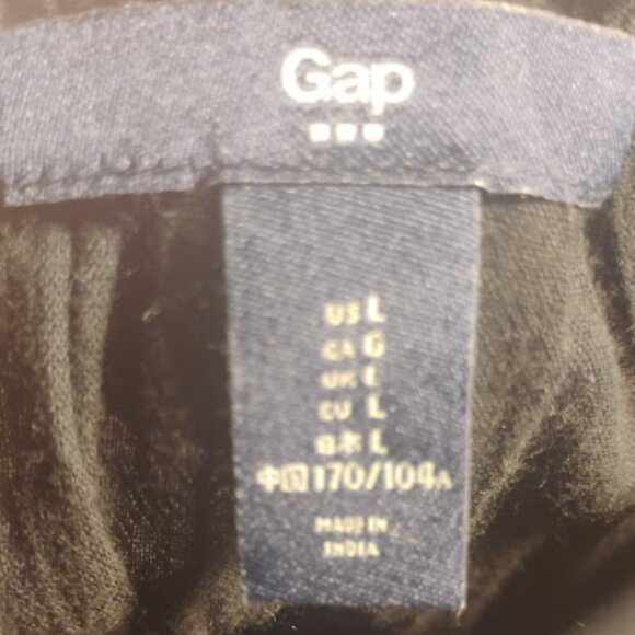 GAP Women's Black Long Sleeve Top with White Trim in size L - Picture 9 of 9